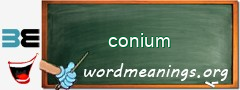 WordMeaning blackboard for conium